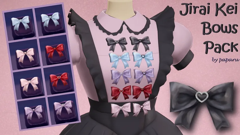 Jirai Kei Bows Pack mod preview